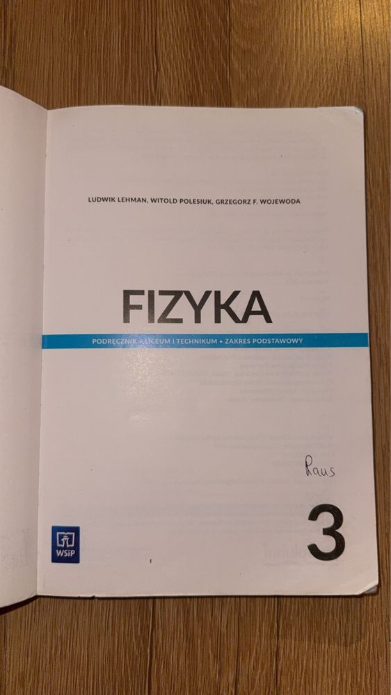 Podręcznik do fizyki WSiP klasa 3 podstawowy