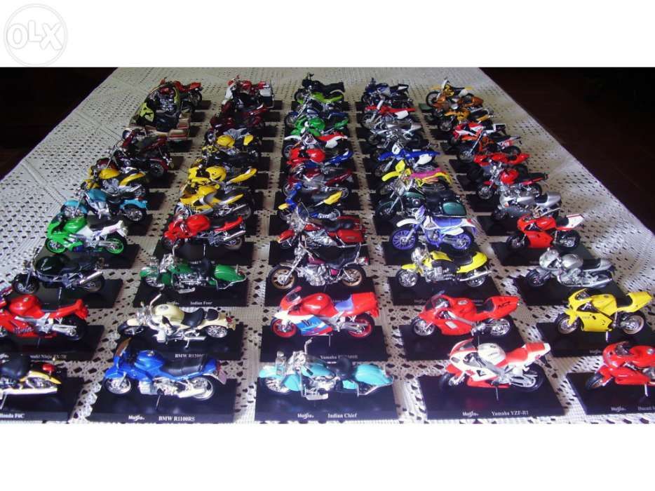 60 modelos escala 1:18 - "Super Motos" c/oferta 3 dossiês (300 fichas)