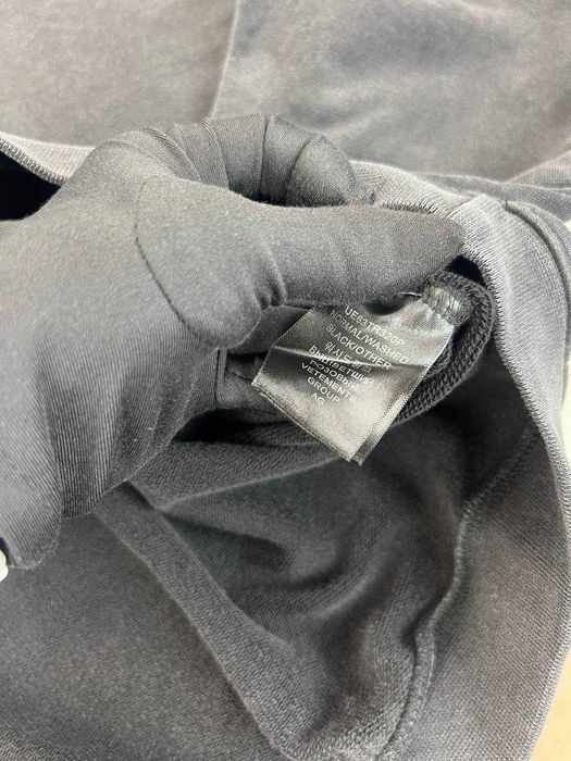 Черная кофта Vetements свитшот Ветмо худи с принтом оверсайз sg279