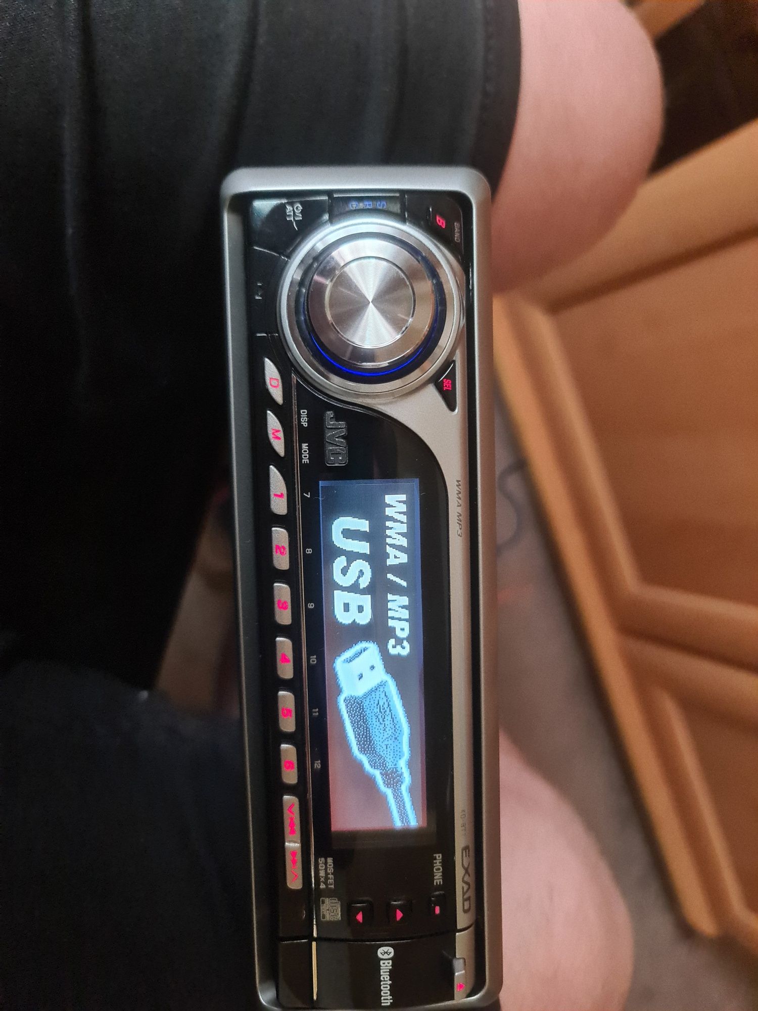 Radio JVC KD BT1 Bluetooth USB aux zmienne kolory rgb wysoki model