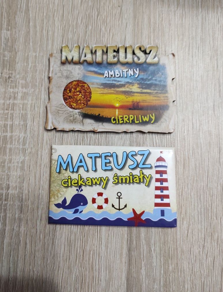 Magnesy z imieniem Mateusz
