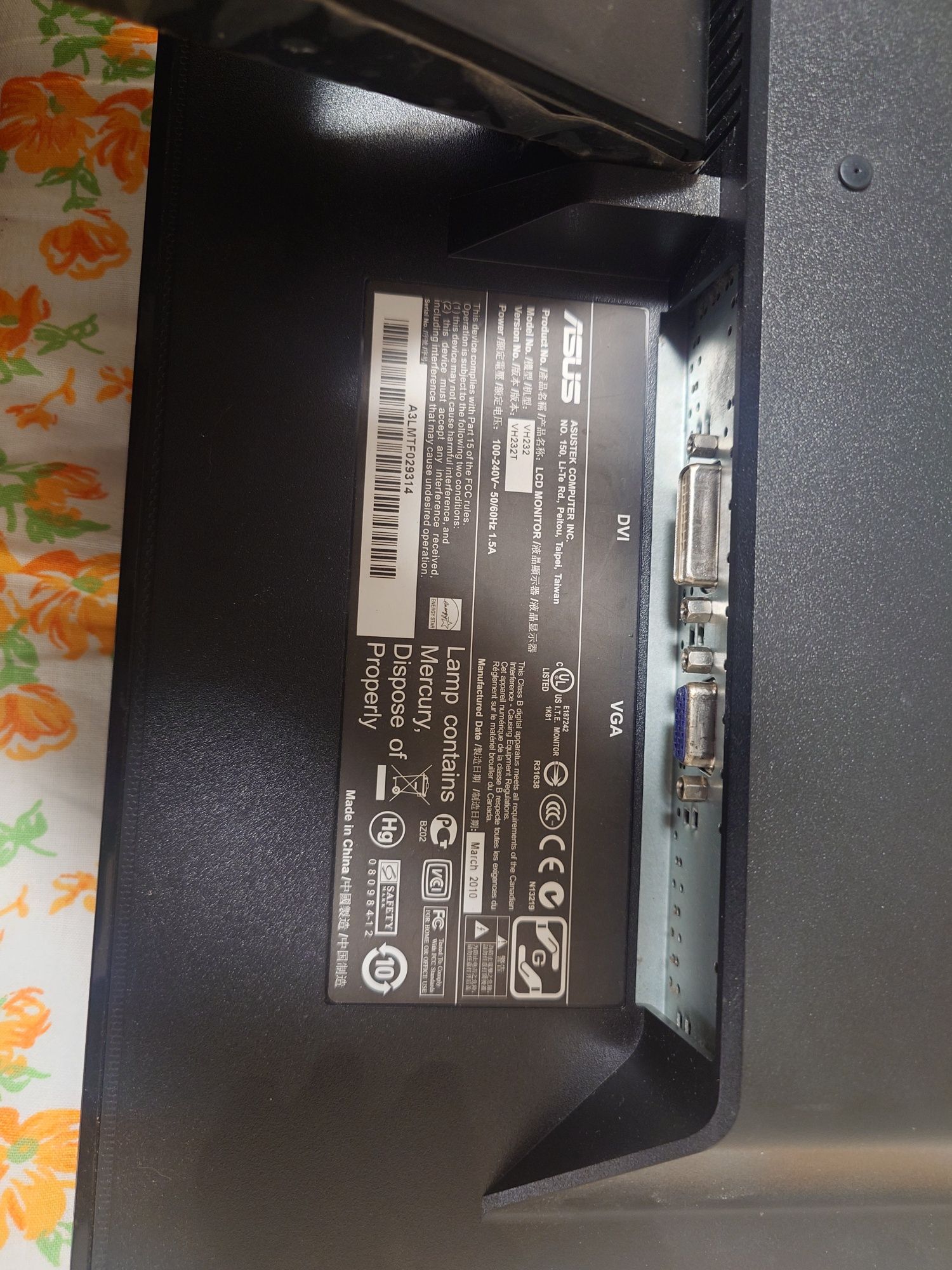 Ecrã 1080P Asus VH232T
