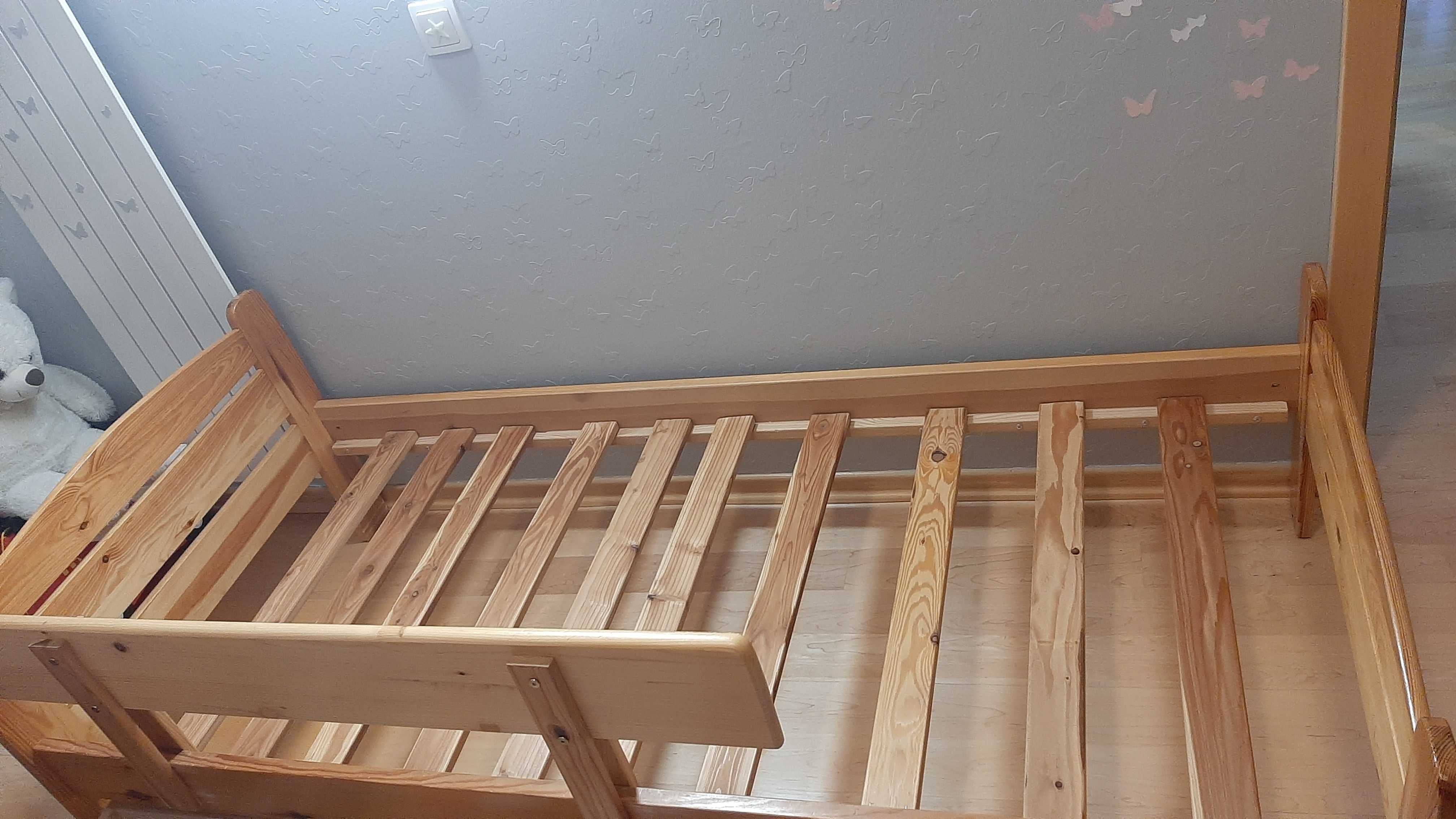 łóżko dziecięce drewniane z szufladą