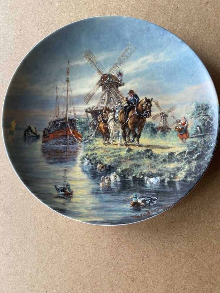 Винтаж: Тарелки фарфор настенные коллекция «На живописном Рейне»