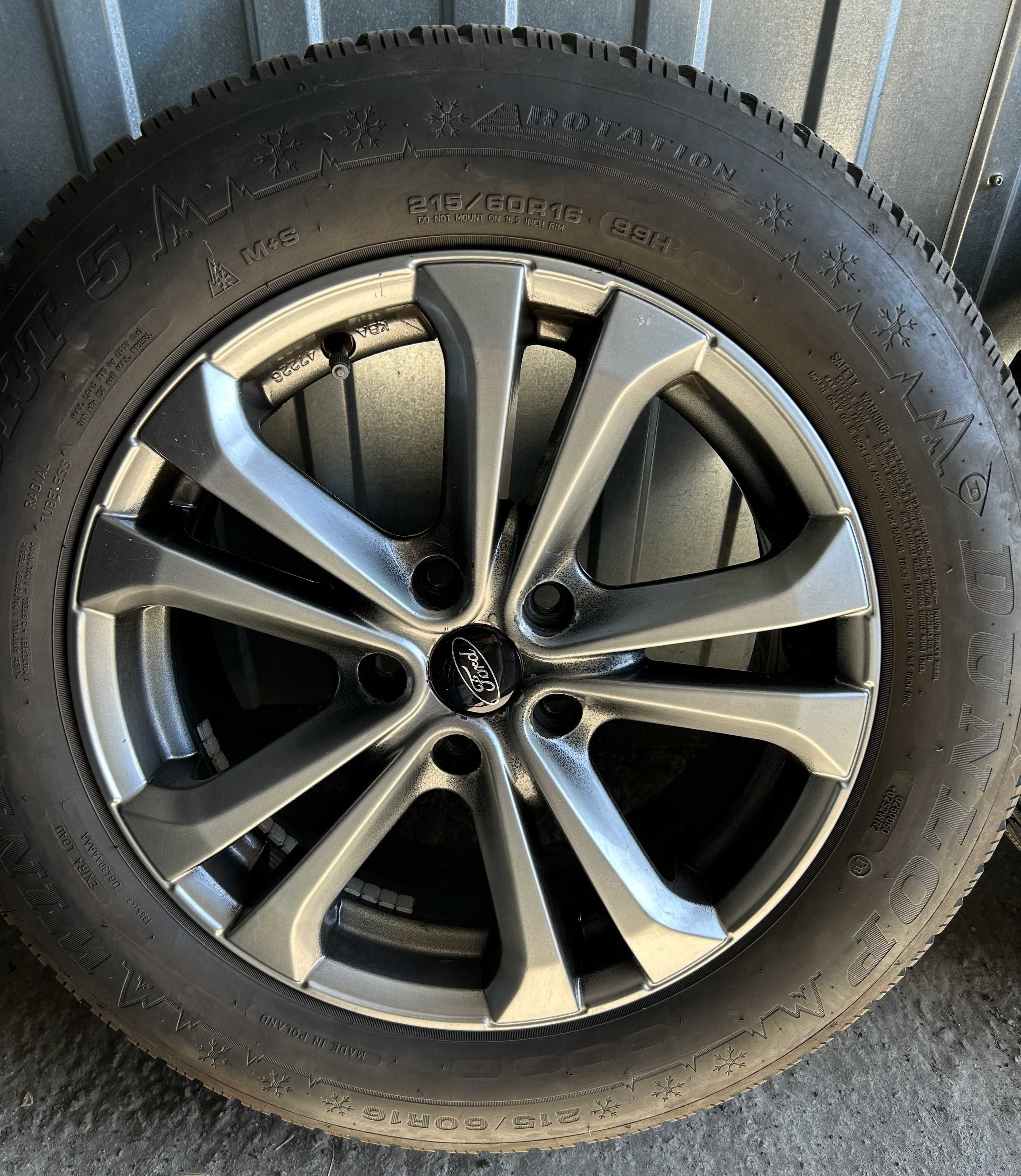 Ford 16" 5x108, ET47, 7" + opony 215/60 R16 zima