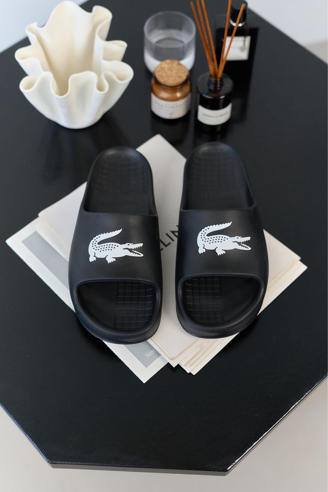Оригінал! Lacoste тапки капці чорні чоловічі