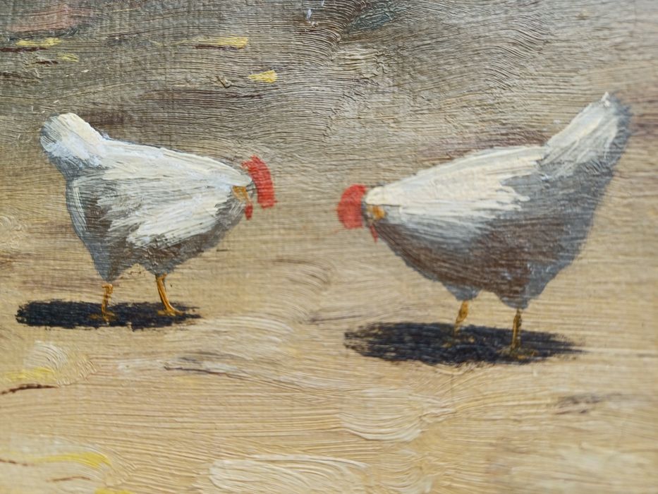 Stary obraz na płótnie OSVALD RASMUSSEN 1885 - 1972  .