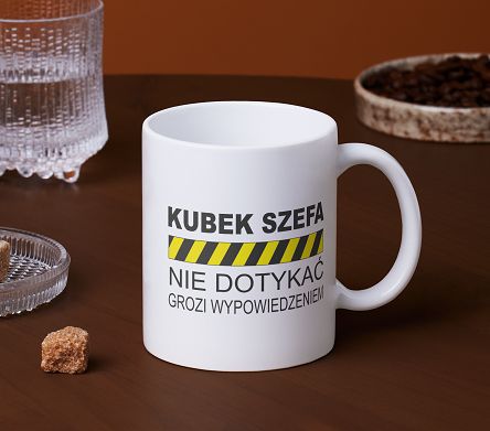 Kubek Szefa Śmieszny – Do Biura – Nie Dotykaj, Bo Zwolni!