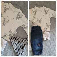 H&M Zestaw ubranek chłopięcych r.68 body_spodnie_bluzy