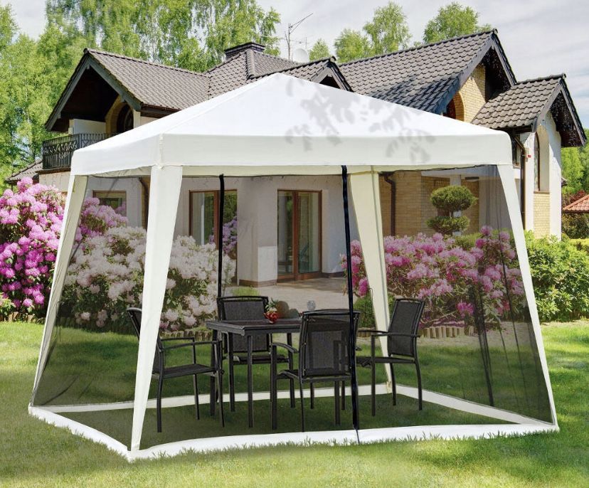 Pawilon namiot ogrodowy 3x3 moskitiera biały