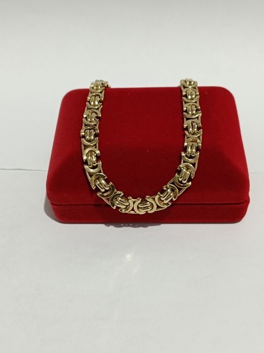 Złota bransoletka splot Królewski Euro dł.21cm, złoto próby 585