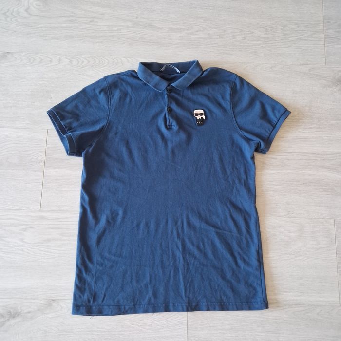 Karl Lagerfeld granatowa koszulka polo M/L