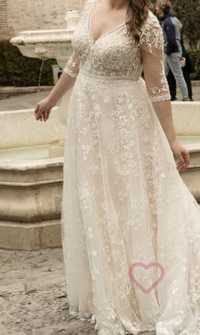 Suknia ślubna Agnes 2021 Lovely 190t  ivory koronkowa boho l-xxl