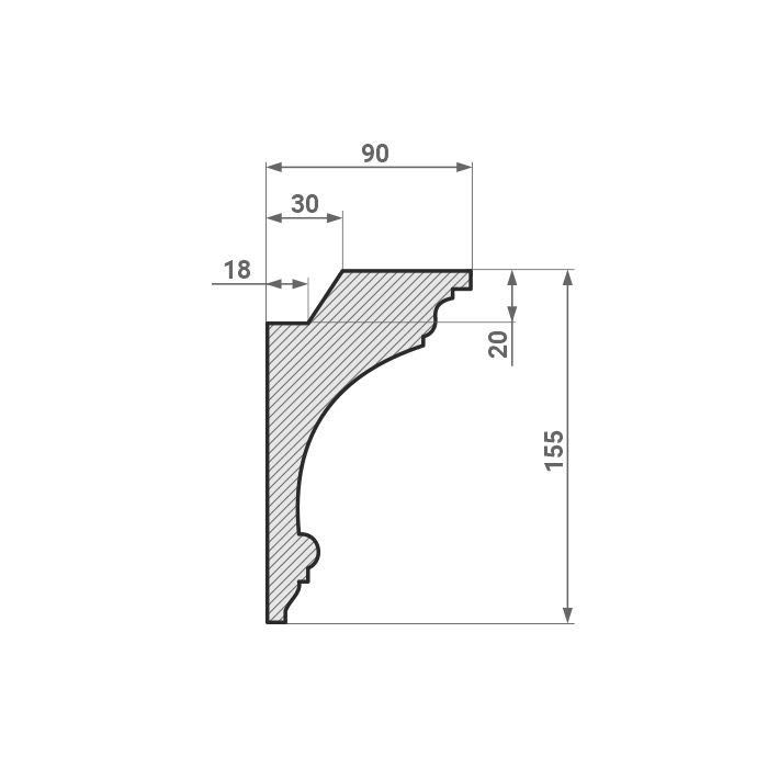 Listwa sufitowa Decor System LP8