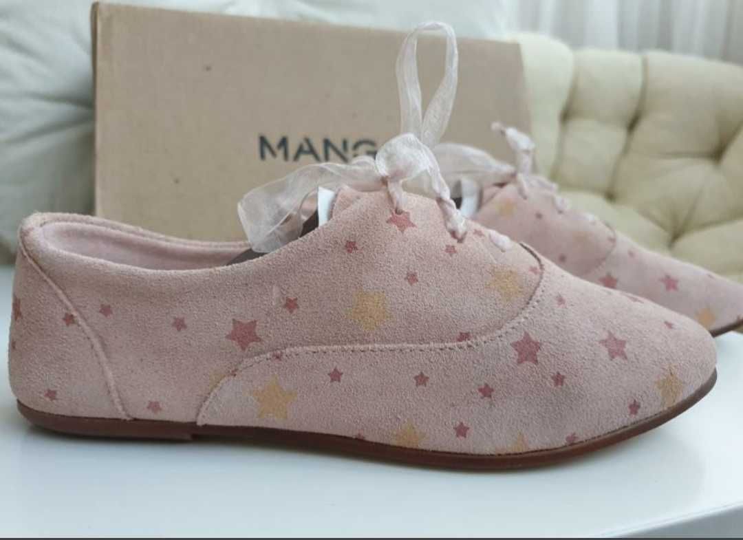 Лоферы туфли mango 32 кожа 2