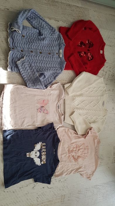 Na jesień  sweterek sweter kardigan t-shirt TOP  zestaw 134/140