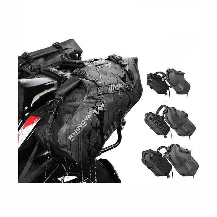 Sacos laterais para moto 18L/28L/48L - Impermeáveis sistema de fixação