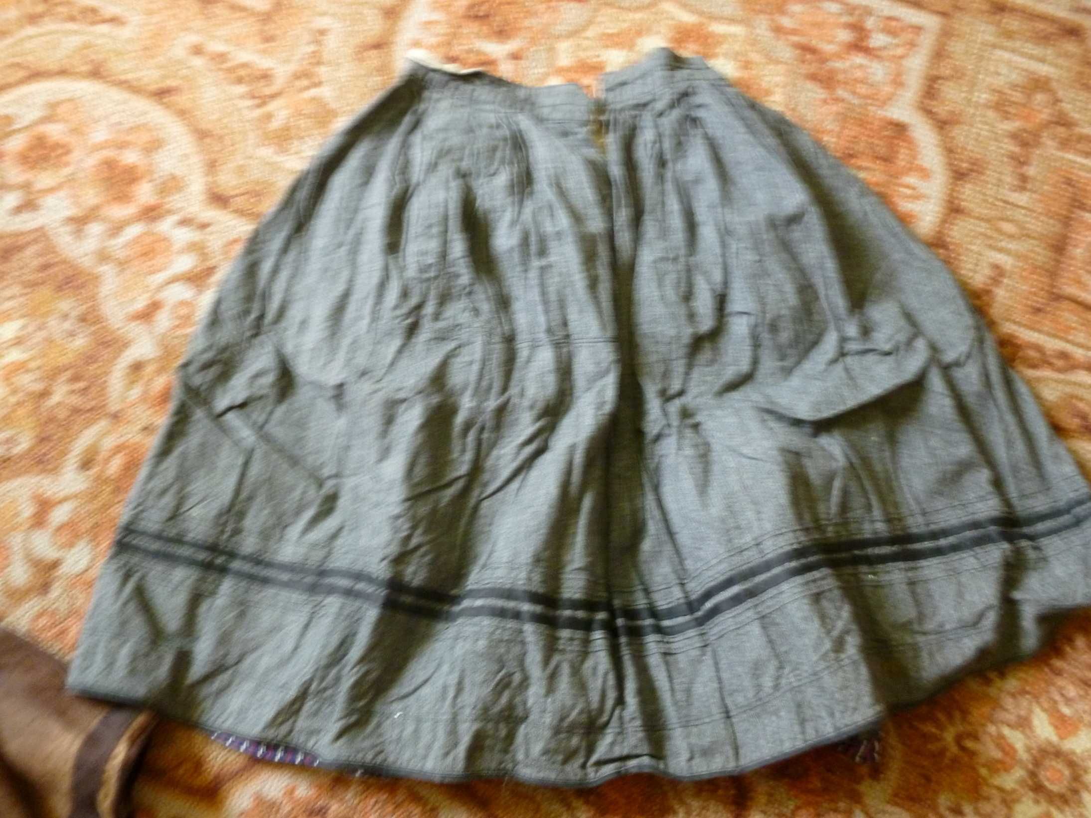 Старинная юбка серая