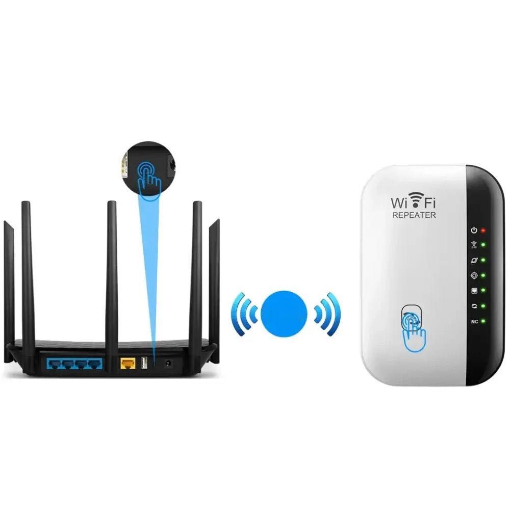 Бездротовий підсилювач WiFi сигналу до 300 Мбіт/с (2,4G), в розетку