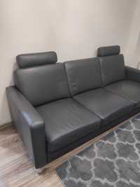 Sofa skóra naturalna skórzana Etap Sofa szara