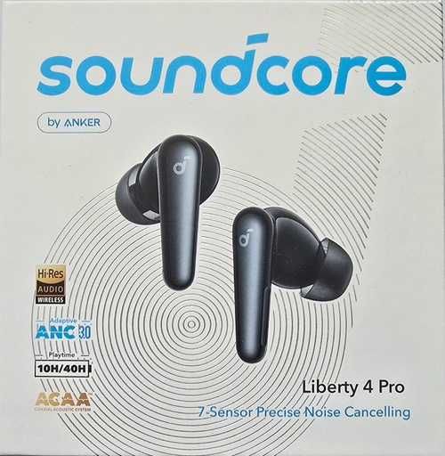 Soundcore, nazwa słuchawek Liberty 4 Pro.