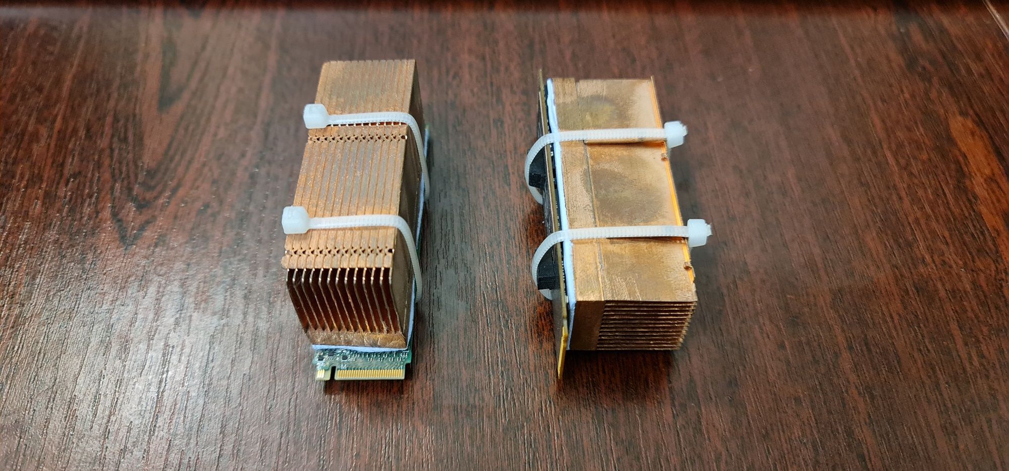 Медные радиаторы для дисков NVMe M.2