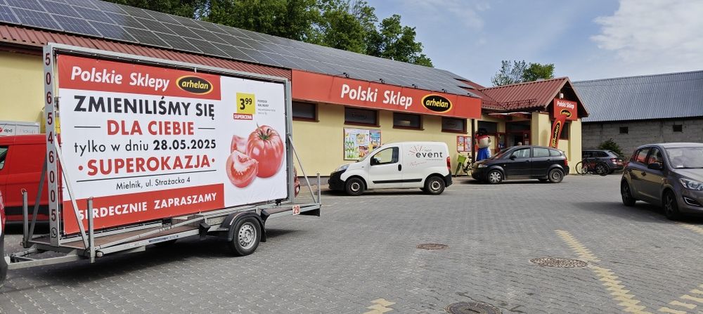 Reklama mobilna,mobil reklamowy,przyczepa reklamowa,przyczepka reklamo