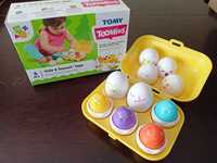 Jajeczka TOMY TOOMIES sorter, piszczałka, kolory, kształty i emocje