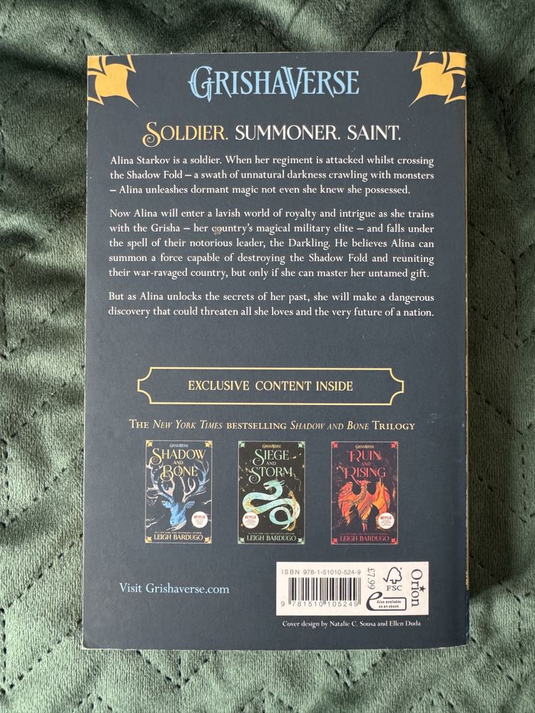 Shadow and Bone Leigh Bardugo po angielsku