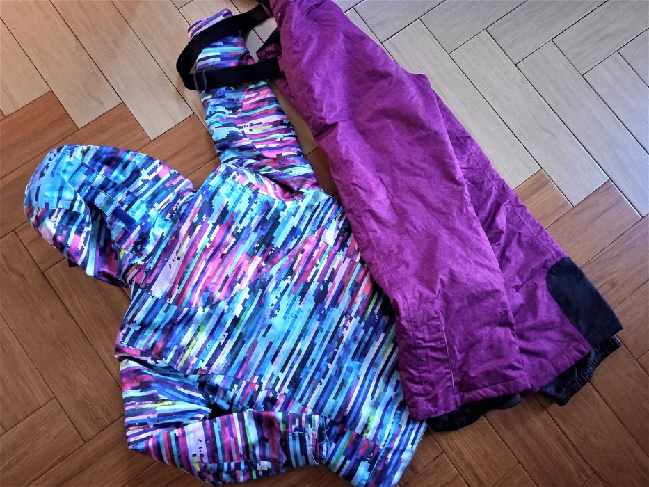 Kombinezon narciarski kurtka Wed'ze spodnie CRIVIT 152/158cm