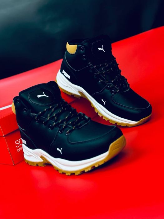 Ботинки кроссовки кожаные Пума зима / красовки пума теплые 40-45 разме