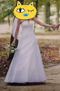 Suknia ślubna 34, dodatki ślubne GRATIS