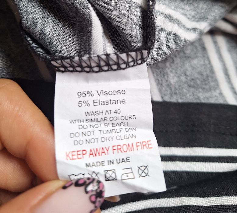 Długa sukienka maxi w paski 95 % wiskoza rozmiar XL 42