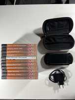 PSP Street E1004 + 10 gier + etui + oryginalna ładowarka!