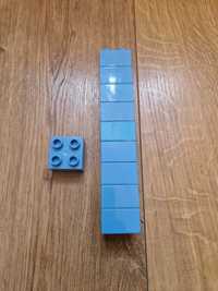 Lego Duplo -klocki 2x2 jasno niebieskie ilość 10 sztuk