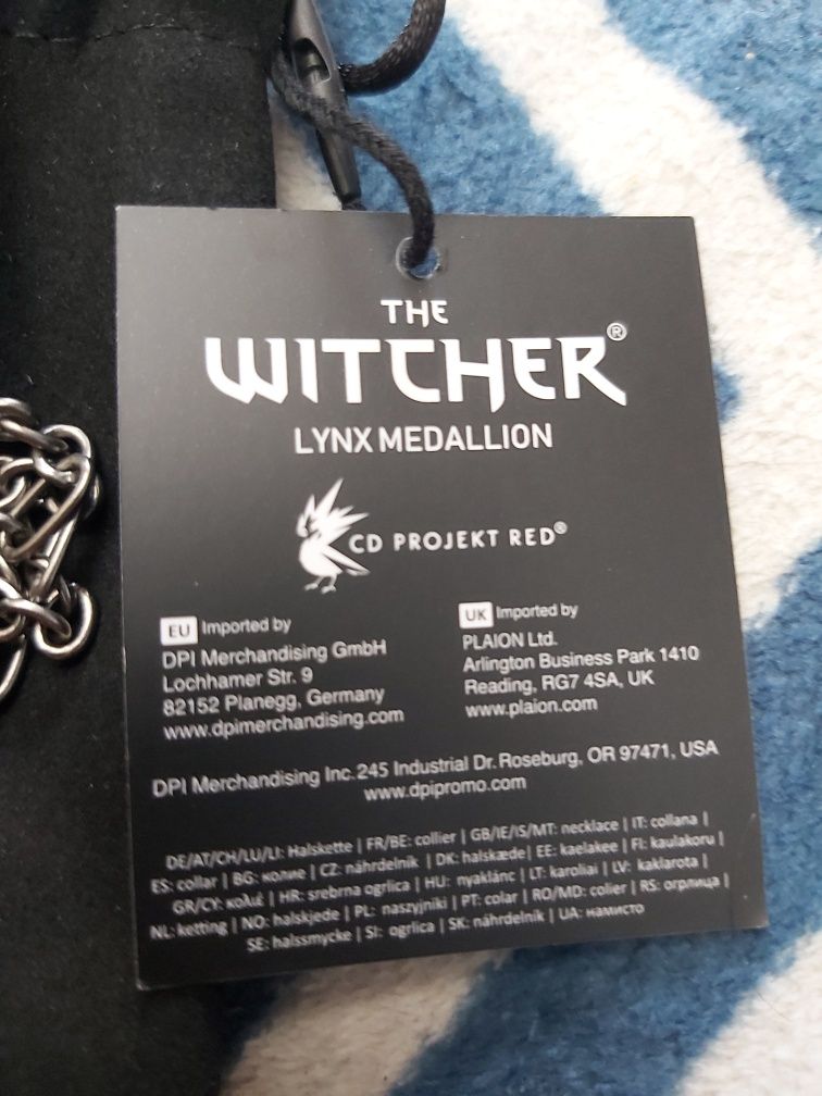Medalion Wiedźmin Szkoła Rysia z łańcuszkiem The Witcher Lynx School