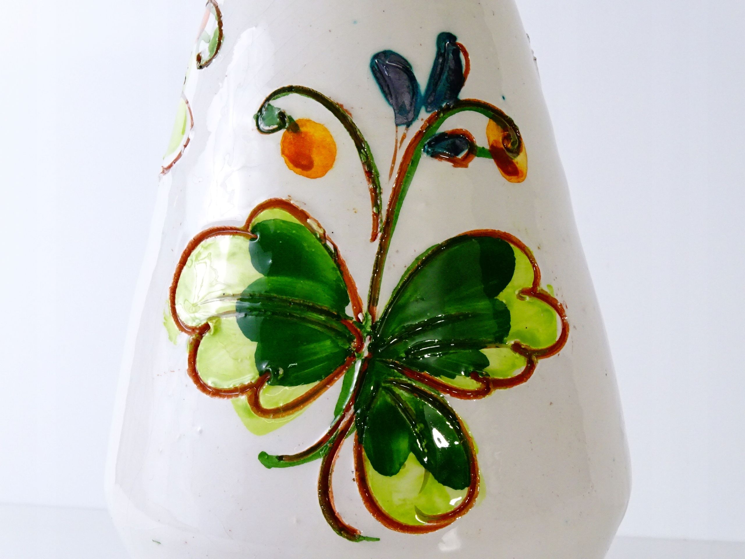 ceramika włoska stary ręcznie malowany wazon