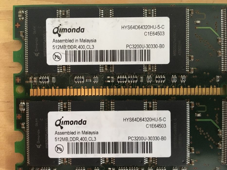 Memória RAM 512MB DDR 400 - CL3