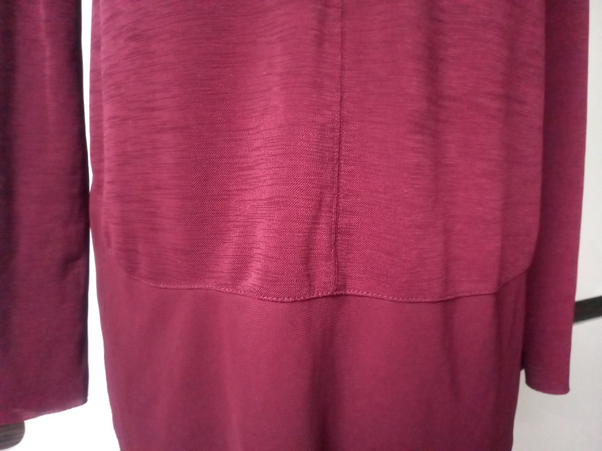 Bluzka bluzeczka bordowa Zara W&B roz 36 S dekold V