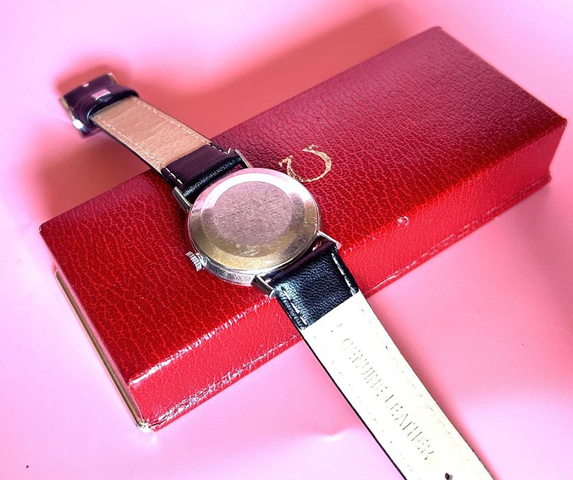 Zegarek „OMEGA AUTOMATIC” 24 JEWELS + pudełko. Lata 60 ubiegłego wieku
