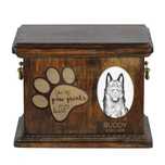 Schipperke urna z płytką ceramiczną Art-Dog