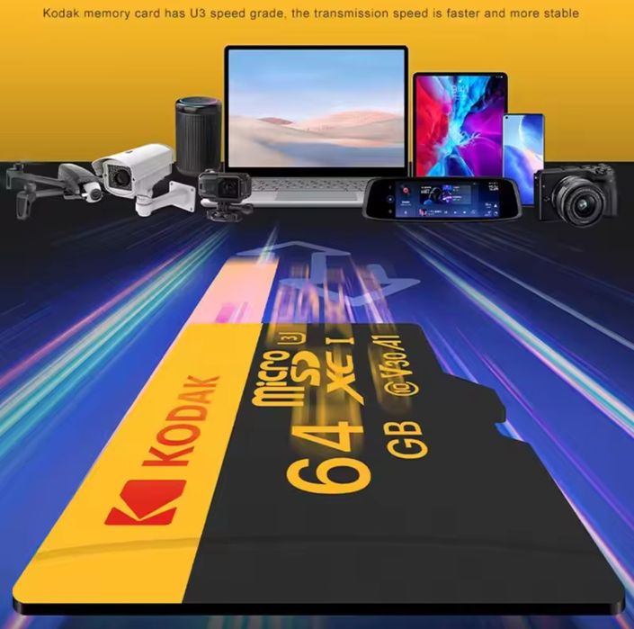 Карти Памяті microSD 64GB KODAK/USB Флешкі SOmnAmbulist 128GB,KRY 16GB