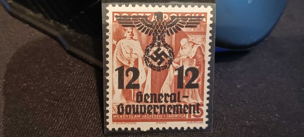 Znaczek Polski.-Przedruk-Niemcy III Rzesza,G. Gubernament 1940,rzadki