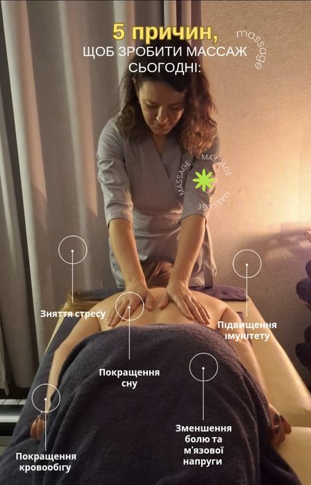 Масаж лікувальний, ароматерапія, рефлексологія
