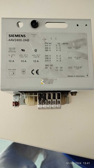Fonte de alimentação para automatos Siemens 24V 10A
