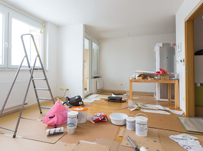 Montagem de chão flutuante  remodelação