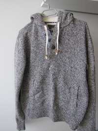 Męski mlodzieżowy szary sweter H&M rozmiar M