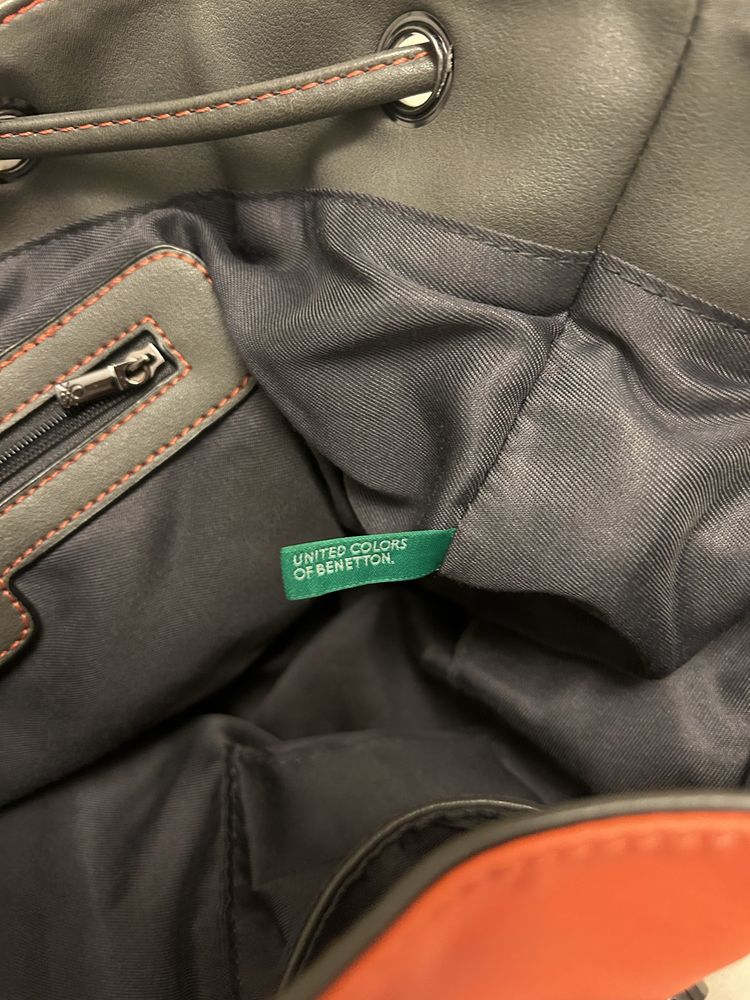Benetton mochila cor laranja