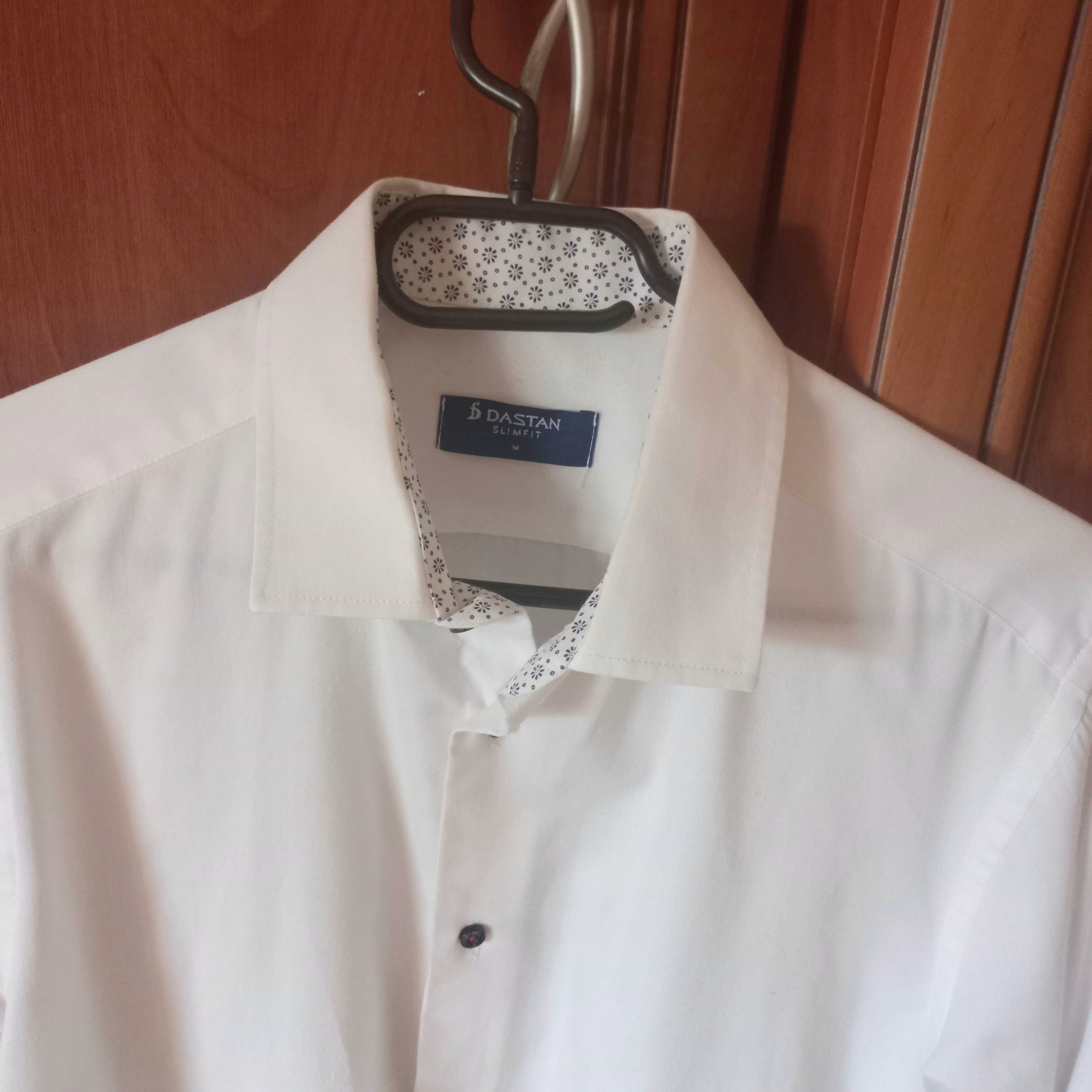 Koszula wizytowa biała DASTAN Najwyższa Jakość Premium! R.m slim fit