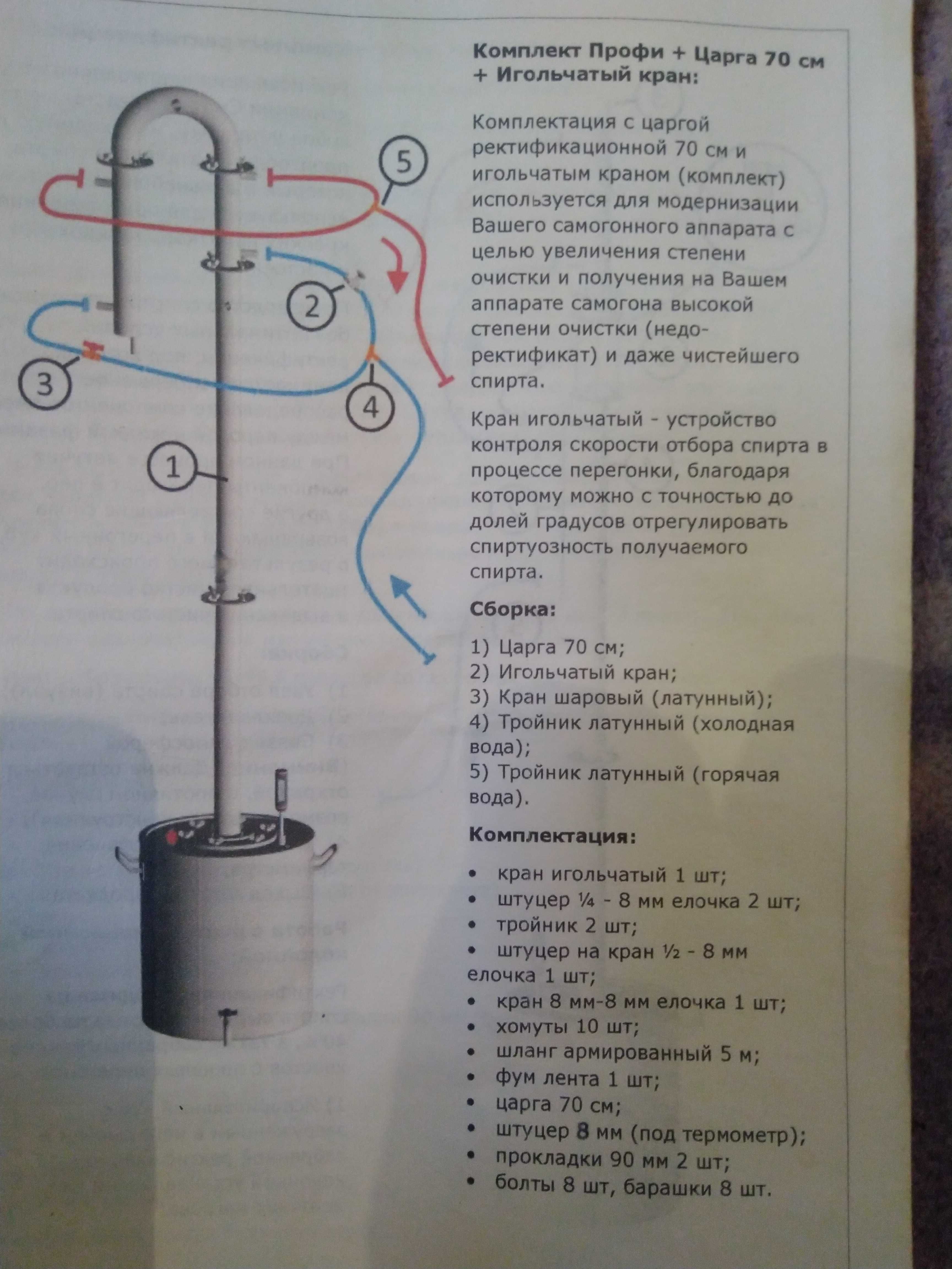 Дистиллятор рект колонна 2" Aisi 304 с кубом на 38 л.